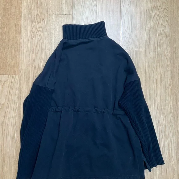 Varley Cotswold Longline Zip-Through Sweat Cardigan jacket black small - Picture 3 of 4